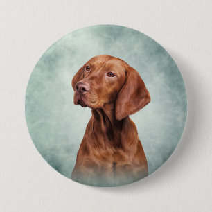 Tekening grappige Vizsla Pointer Ronde Button 7,6 Cm