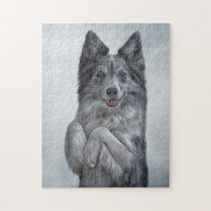 Tekening Hondenras Border Collie Legpuzzel