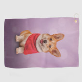 Tekening Hondenras Welsh Corgi Golfhanddoek (Horizontaal)