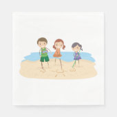 Tekening in de zand papieren servetten (Voorkant)