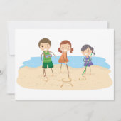 Tekening in de zanduitnodigingen kaart (Voorkant)