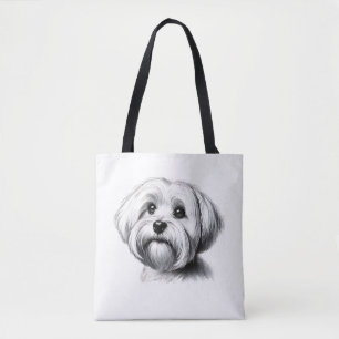 Tekening Maltese hond Draagtas