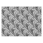 Tekening met flens van zwarte en witte kleur tafelkleed (Voorkant (Horizontaal))