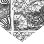Tekening met flens van zwarte en witte kleur tafelkleed (Gekanteld)