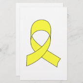 Tekening met gele lint briefpapier (Voorkant / Achterkant)