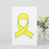 Tekening met gele lint briefpapier (Staand voorkant)