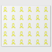 Tekening met gele lint cadeaupapier (Vlak)