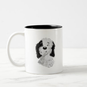 Tekening met Sheepadoedle hand Tweekleurige Koffiemok