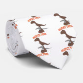 Tekening met voet T-Rex Stropdas (Opgerold)