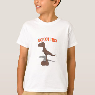 Tekening met voet T-Rex T-shirt