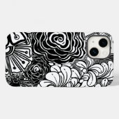 Tekening met zwarte en witte flens Case-Mate iPhone case (Achterkant (horizontaal))