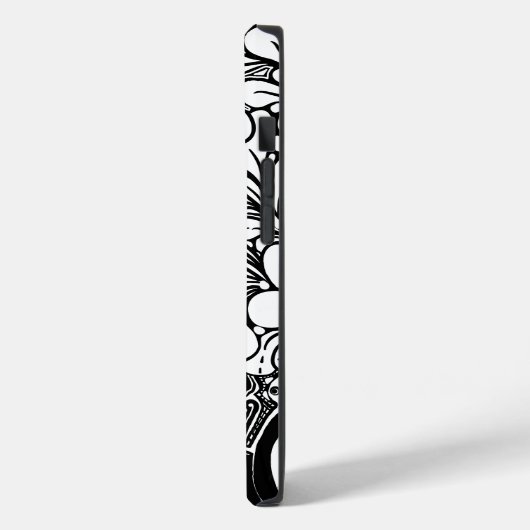 Tekening met zwarte en witte flens Case-Mate iPhone case (Achterkant / Links)