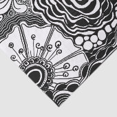 Tekening met zwarte en witte flens tissuepapier (Detail)