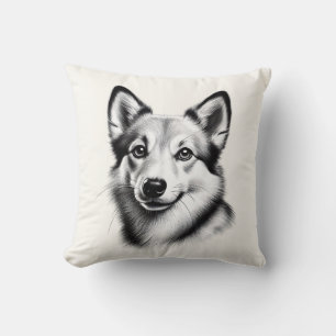 Tekening Noorse Lundehund Kussen