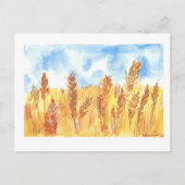 Tekening originele Waterverf Oekraïne Wheat Field Briefkaart (Voorkant)