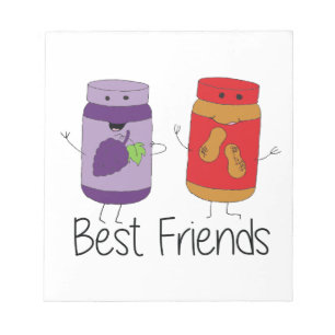 Tekening PB en J Best Friends Pb en J BFF Notitieblok