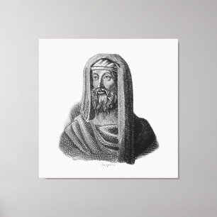 Tekening Portret van de Griekse filosoof Diogenes Canvas Afdruk