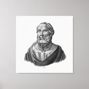 Tekening Portret van de Griekse filosoof Plato Canvas Afdruk