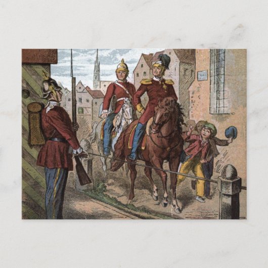  tekening: RedmanSoldaten Briefkaart (Voorkant)