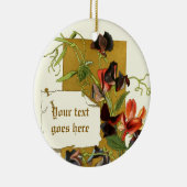 tekening rode paarse Sweet Pea ornament (Rechts)