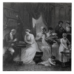Tekening Room Scene, van 'The Social Day' door Pet Tegeltje