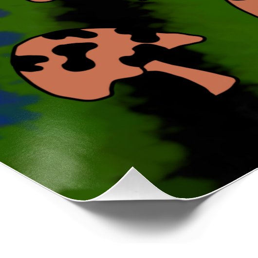 Tekening Schimmel Paddestoel Paradijs Perfect Poster (Hoek)