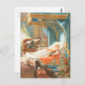  tekening: Slapende schoonheid Briefkaart (Voorkant / Achterkant)