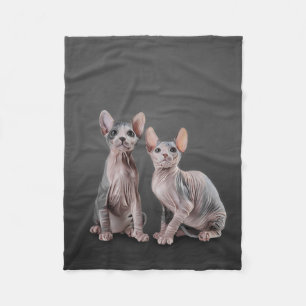 Tekening Sphynx kitten Fleece Deken