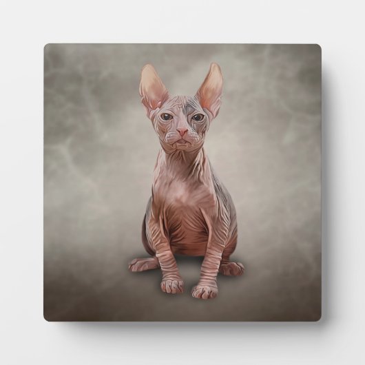 Tekening Sphynx kitten Fotoplaat (Voorkant)