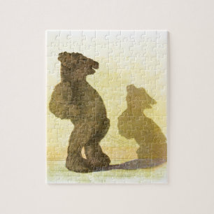 tekening: Teddy Bear en zijn schaduw Legpuzzel