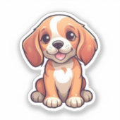 Tekening tekenfilm sticker (Voorkant)