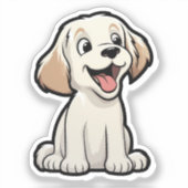 Tekening tekenfilm sticker (Voorkant)