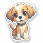 Tekening tekenfilm sticker (Voorkant)