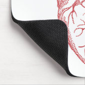 Tekening van anatomie van het menselijk hart muismat (Hoek)