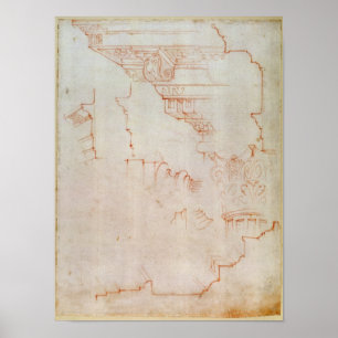 Tekening van architectuurgegevens poster