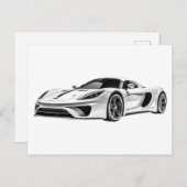 Tekening van auto's II Briefkaart (Voorkant / Achterkant)