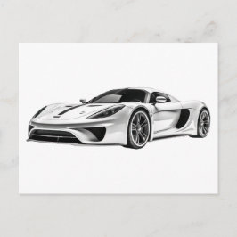 Tekening van auto's II Briefkaart