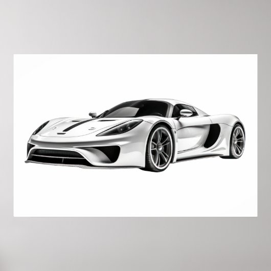 Tekening van auto's II Poster (Voorkant)