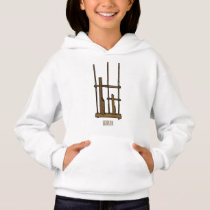 Tekening van de angklung-cartoon