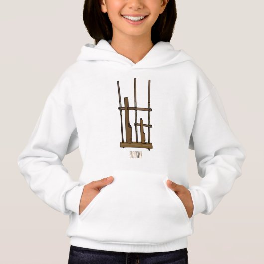 Tekening van de angklung-cartoon (Voorkant)