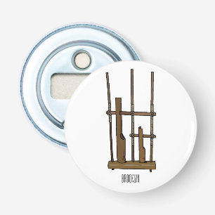 Tekening van de angklung-cartoon button flesopener