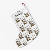 Tekening van de angklung-cartoon kleine kerstsok (Achterkant (Hangend))