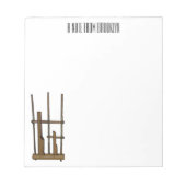 Tekening van de angklung-cartoon notitieblok (Voorkant)