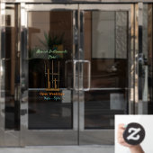 Tekening van de angklung-cartoon raamsticker (Kantoordeur)