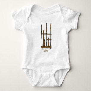 Tekening van de angklung-cartoon romper