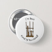 Tekening van de angklung-cartoon ronde button 5,7 cm (Voorkant /achterkant)