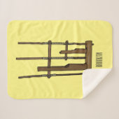 Tekening van de angklung-cartoon sherpa deken (Voorkant (horizontaal))