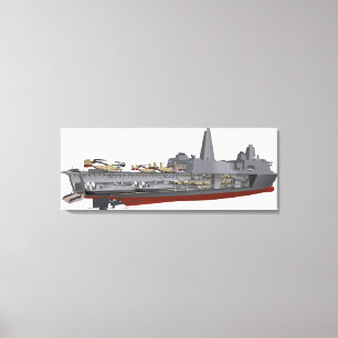 Tekening van de baan canvas afdruk