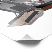 Tekening van de baan foto afdruk (Hoek)