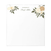 Tekening van de bodemflens aan de bloem notitieblok (Voorkant)